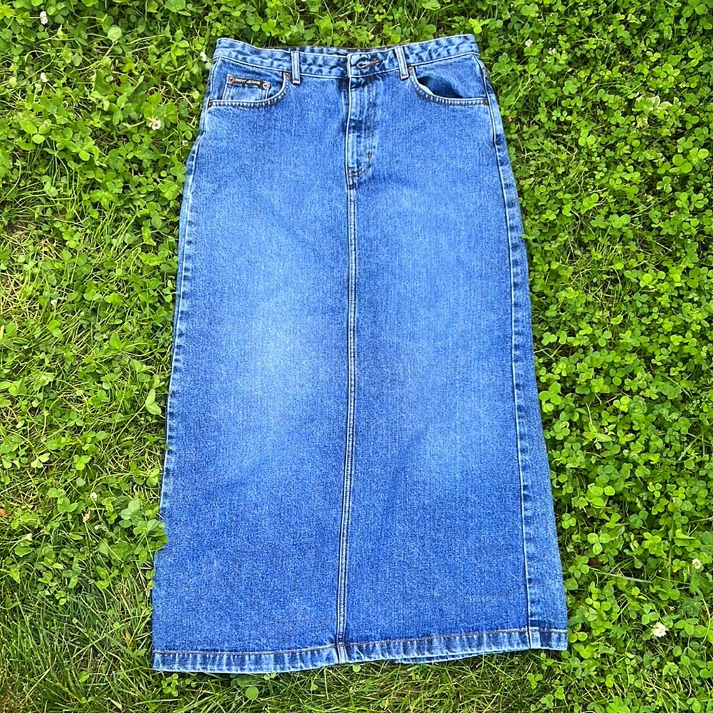 DNKY Maxi Denim Skirt size 10